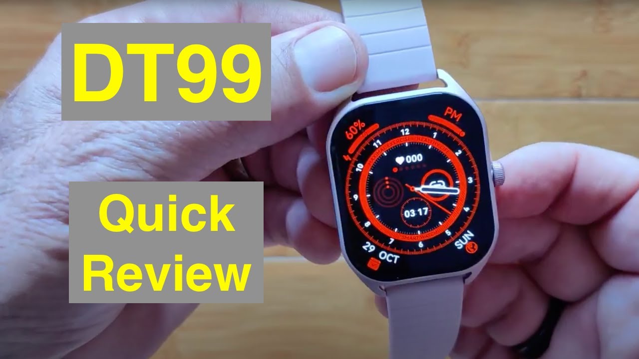 DTNo.1 DT99 2.04&rdquo; AMOLED Always-On Screen IP68 BT Calling 200+Dials Smartwatch: Quick Overview