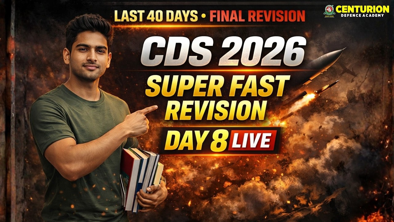 🚨CDS 2026 Last 40 Days Revision Marathon | Day 8 LIVE | Biology, Phy, Maths & Eng Rapid Revision🚨
