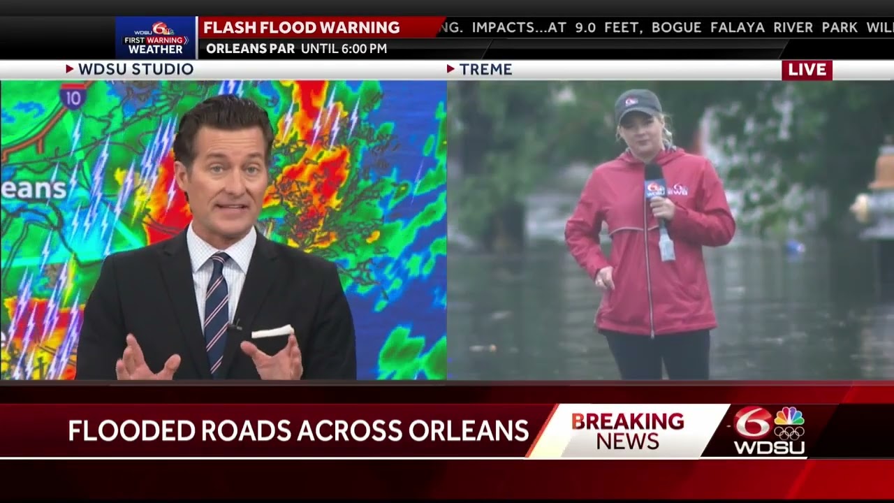 Full day of flooding in New Orleans
