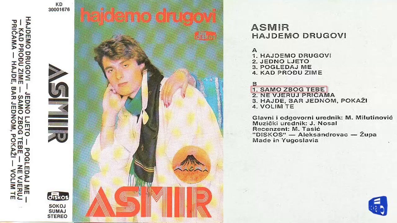 Asmir - Samo zbog tebe - (Audio 1989)