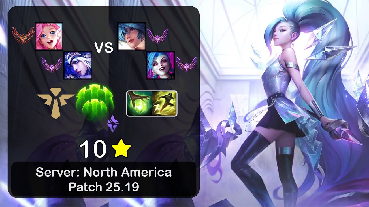 Seraphine Support + Ashe vs Sona + Jinx - NA GrandMaster - Patch 25.19