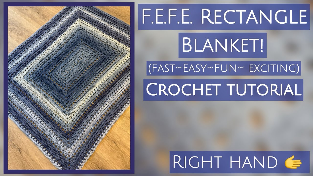 How To Crochet A Super Easy Crochet Blanket! (Right Hand) 
