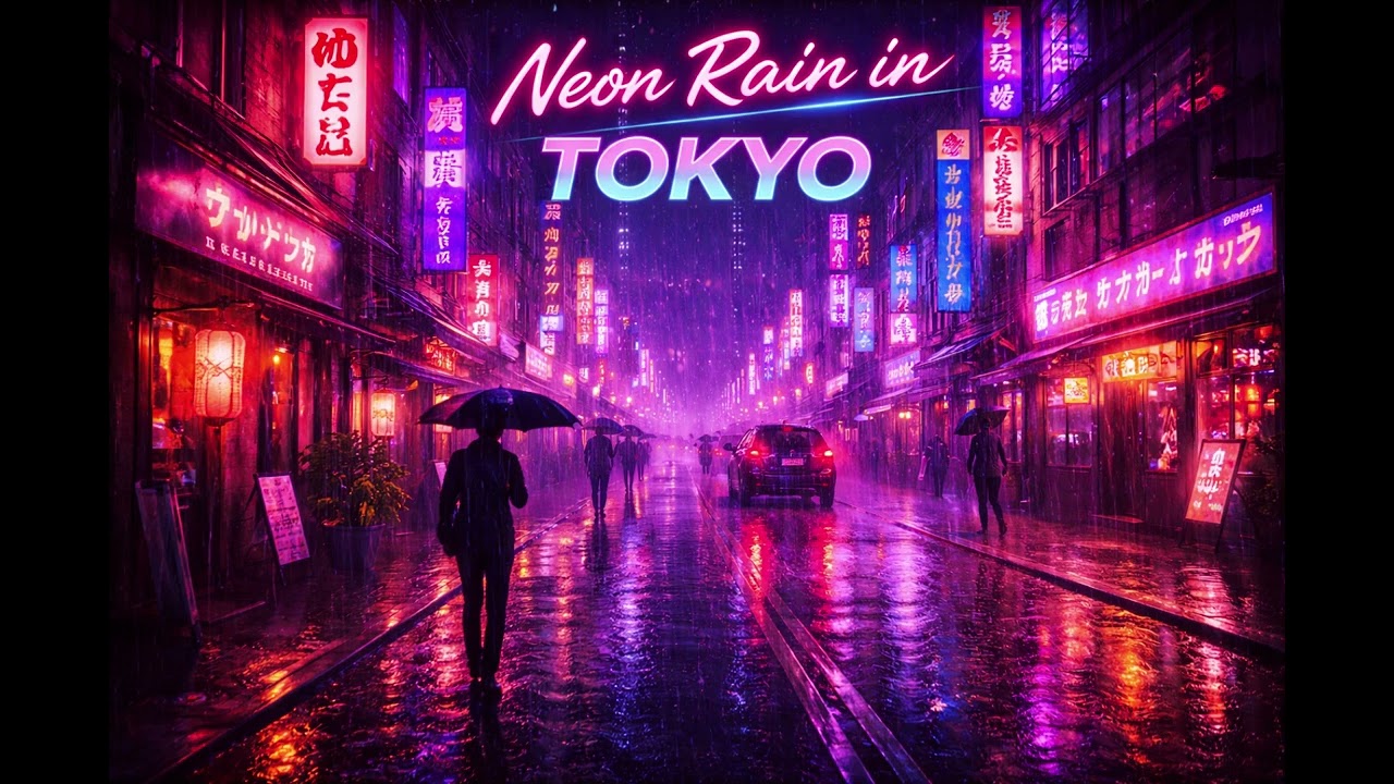 Neon Rain in Tokyo 🌧️ | Chill Synthwave Night Drive