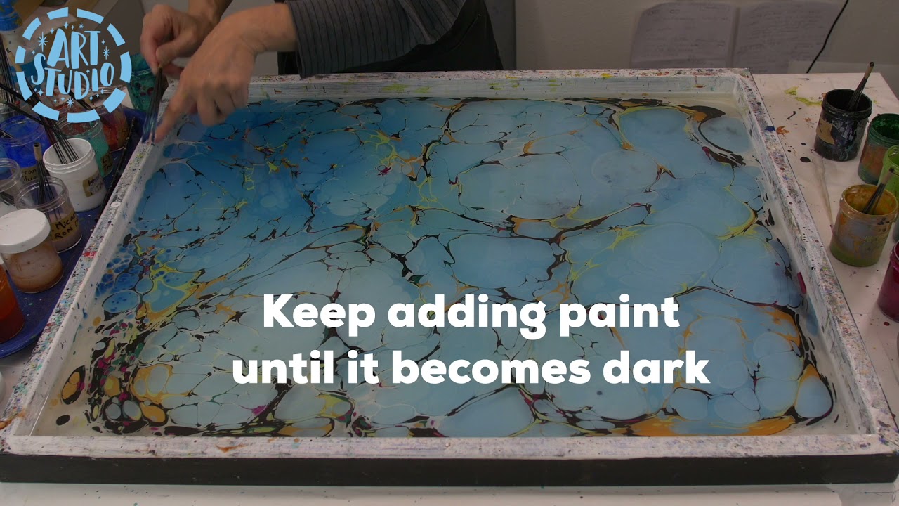 Paint Marbling - The Italian Vein