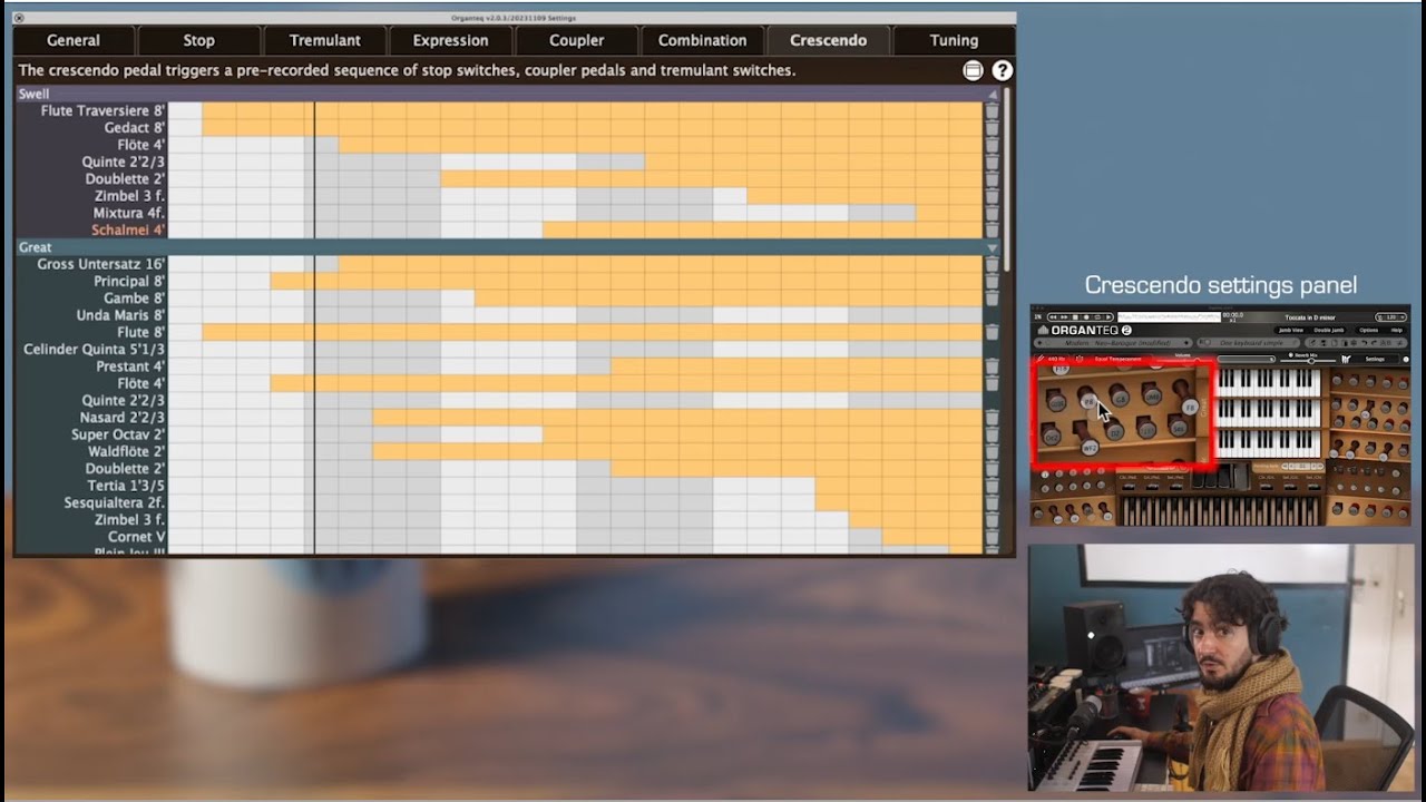 Organteq 2 Tutorial : Crescendo pedal