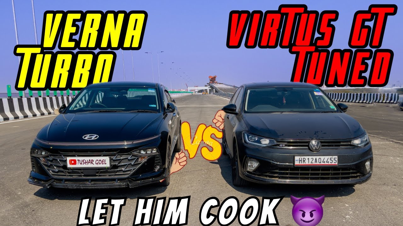 Verna Turbo Vs Virtus Gt Tuned | 1.5Tgdi Vs 1.5Tsi | Controversy begins again | First on YouTube ✌️|