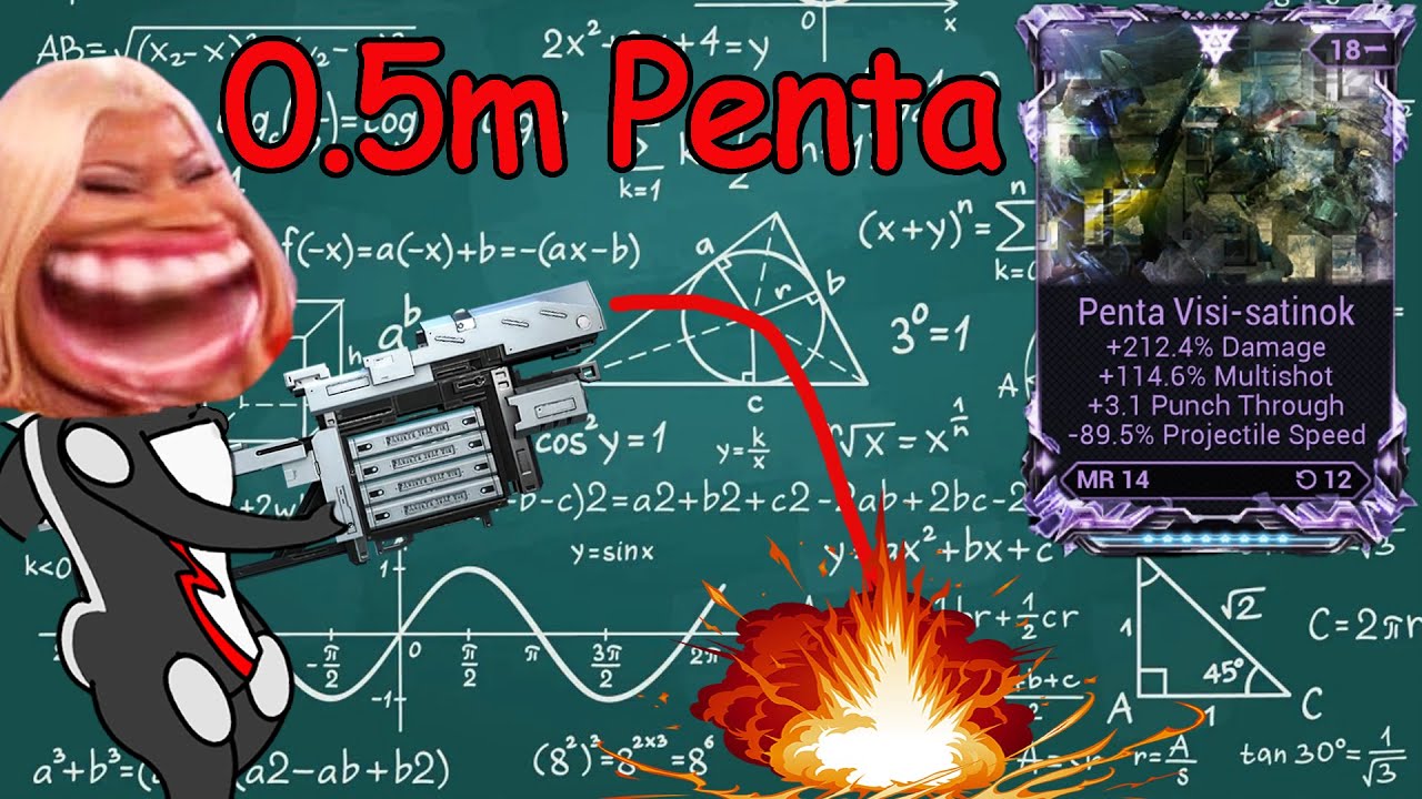 Warframe -  -90% Projectile Speed Grenade launcher || Penta is now an explosive Melee XD
