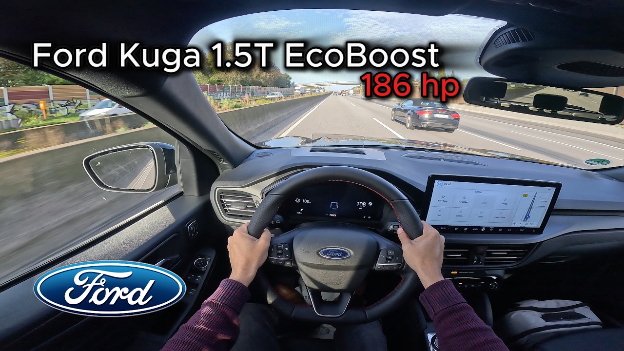2024 Ford Kuga 1.5 Turbo EcoBoost (186 hp) - POV Test drive On the German Autobahn