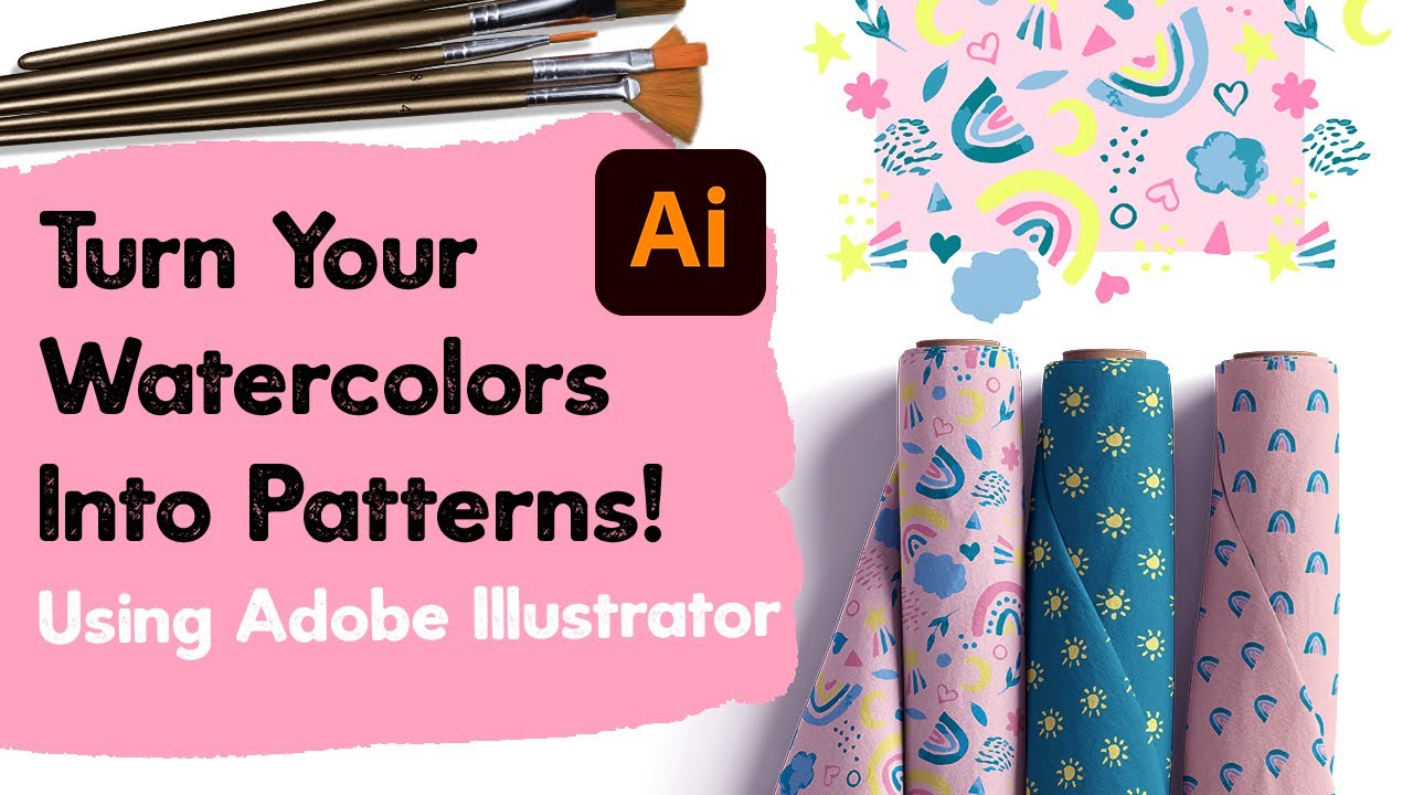 Превратите свои акварели в узоры с помощью Adobe Illustrator