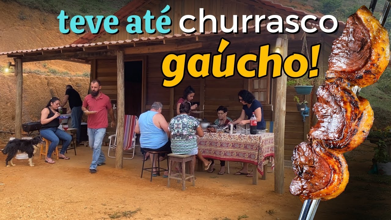 Inaugurando a varanda com visita e churrasco!
