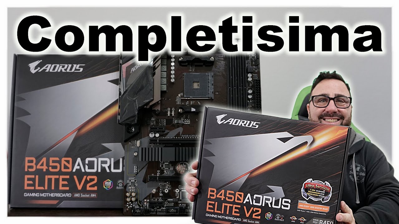 Mother B450 AORUS Elite V2 - Con todo lo necesario