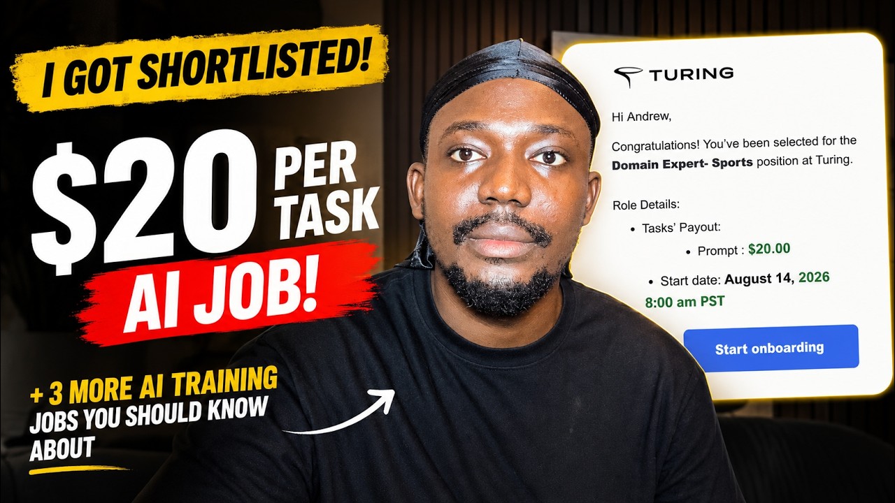 I Got Shortlisted for a $20Task AI Job &mdash; 4 AI Training Jobs You Should Know About