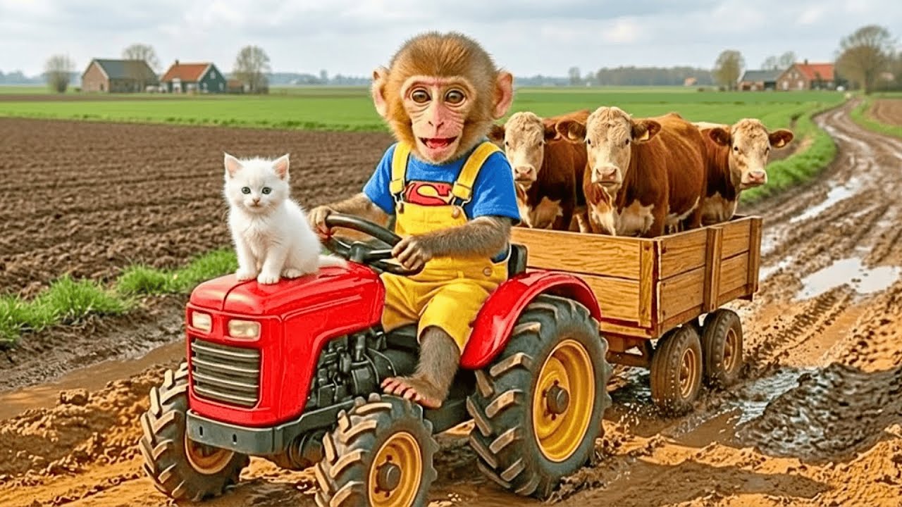 🚨 Oh No! Tractor Accident & Cow Escaped! 😱 Milo's Rescue Mission & Avocado Harvest
