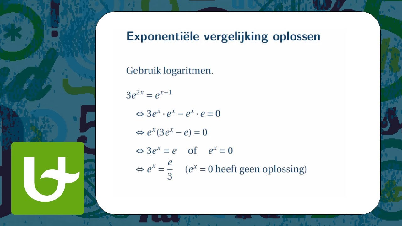 Exponentiële vergelijkingen