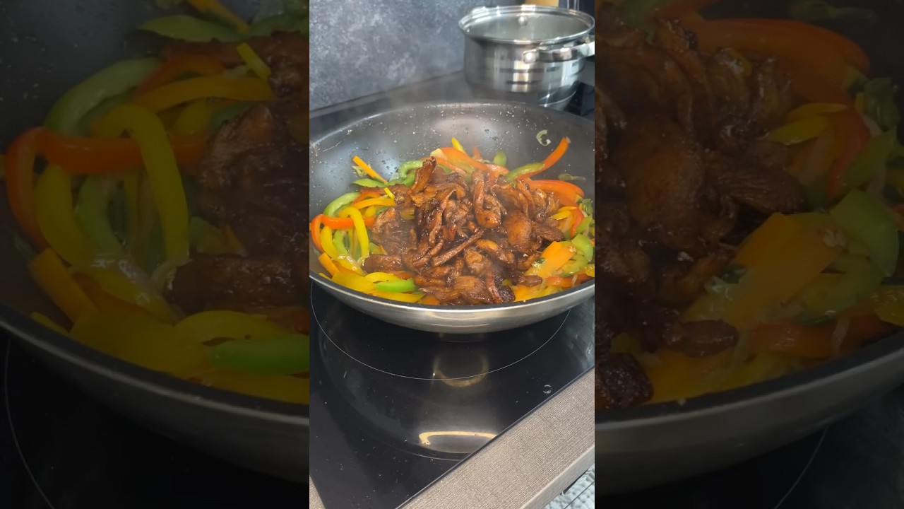 Piept de pui cu legume, noodles si sos de soia #food #viral #noodles
