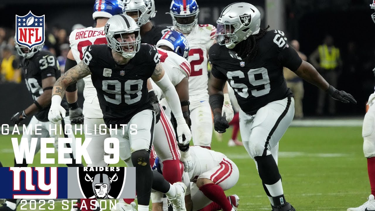 New York Giants vs. Las Vegas Raiders | 2023 Week 9 Game Highlights