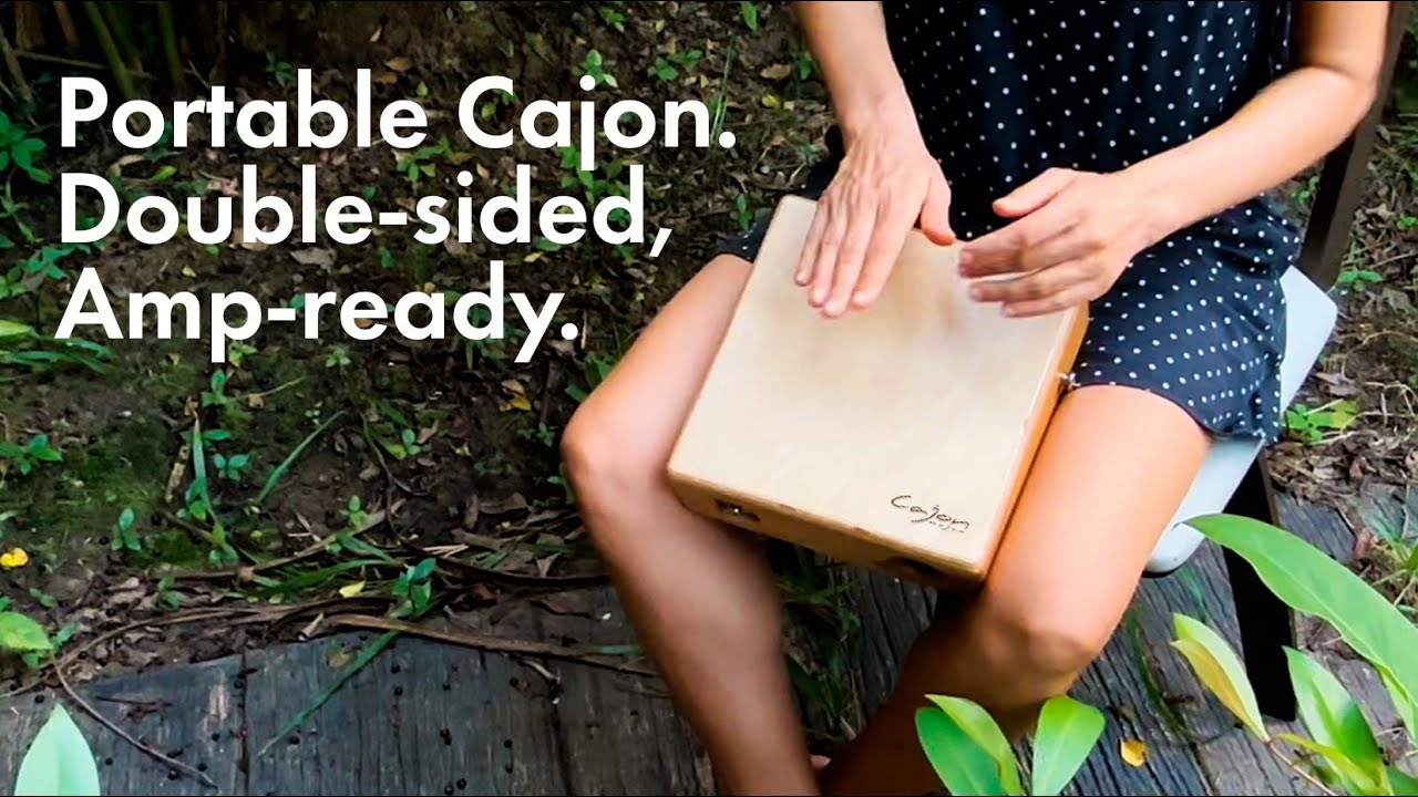 Travel Mini Cajon. Double-sided, amp-ready | Portable Percussion box.