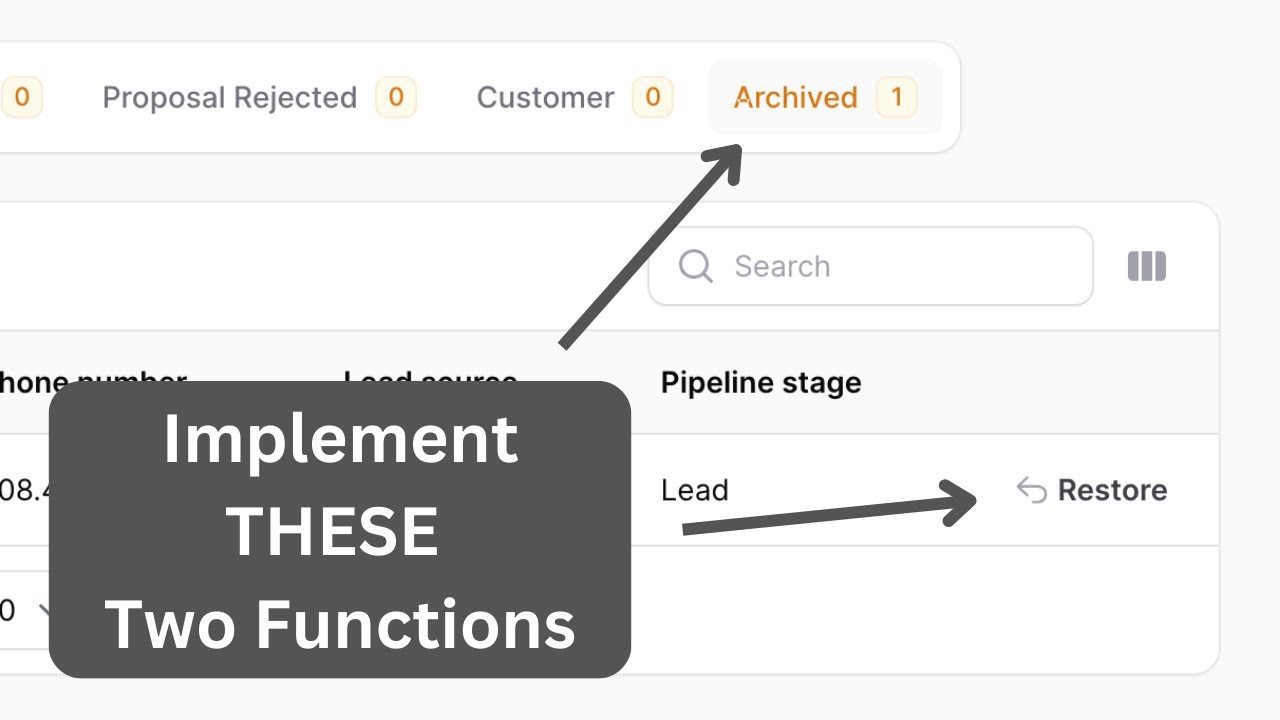 Filament SoftDeletes: Show Archive and Restore