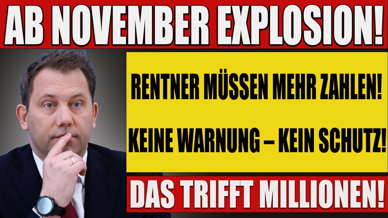 Explosion der Beitr&auml;ge: Ab November zahlen Rentner mehr &ndash; ohne Warnung!