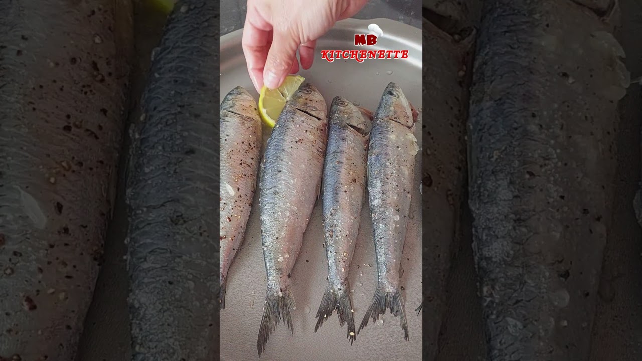 Свежие сардины, приготовленные на гриле в духовке #рыба #еда #кулинария #домашняяе еда #рецепт