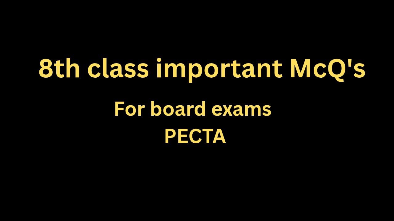 #8th class maths important mcq's #PECTAA #mathspaper 