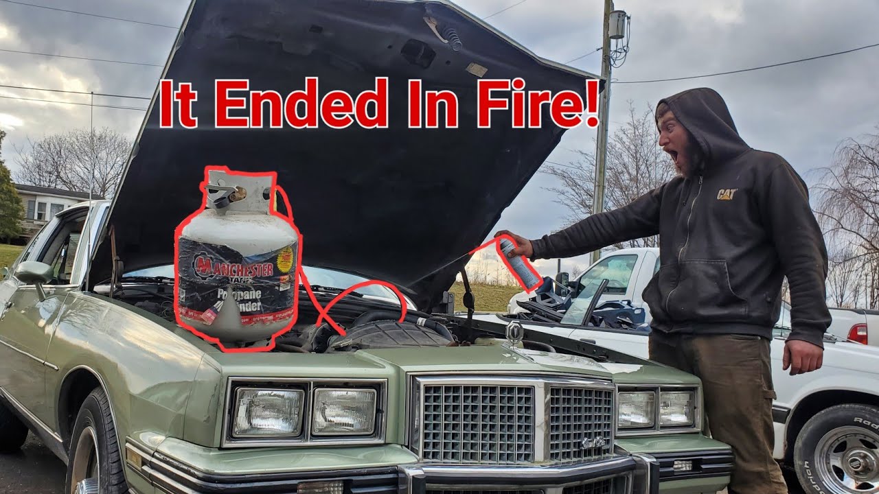 WATCH THIS ENGINE COME TO LIFE WITH PROPANE AND BRAKE CLEANER - AND THEN BLOW UP