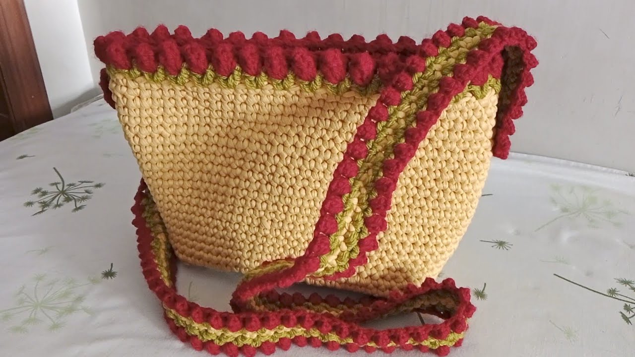 Part 2 / Beautiful crochet bag strap / crochet tulip bag strap
