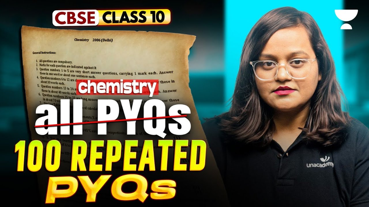 Chemistry Top 100 Repeated PYQs | Class 10 Science 2026 | Nikita Ma'am