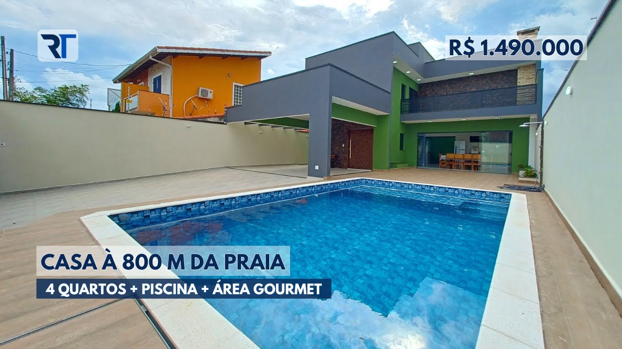 🔴 CASA À VENDA EM PERUÍBE | CASA NOVA COM PISCINA A 800M DA PRAIA