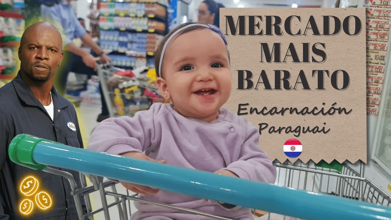 Mercado MAIS BARATO de Encarnación + CÂMBIO, DINHEIRO, DÉBITO  e COMPRAS no PARAGUAI