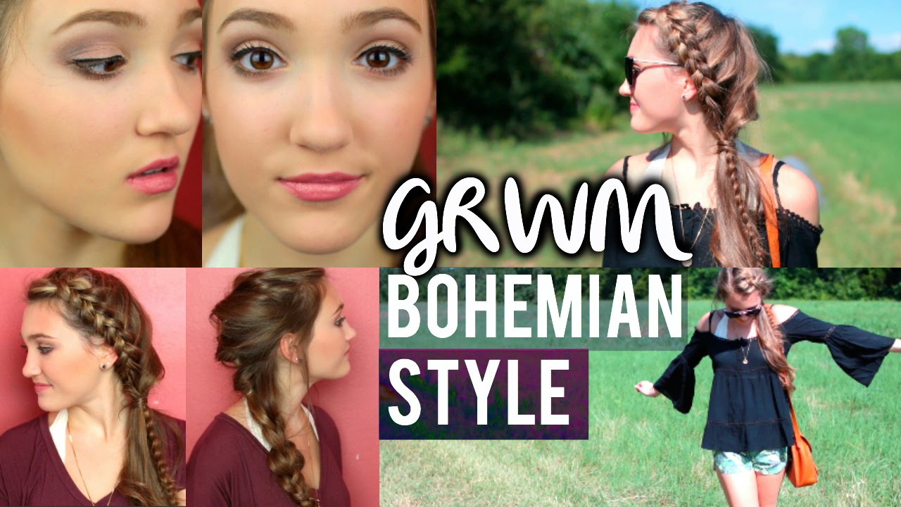 Get Ready With Me: Bohemian Hair, Makeup, & Outfit Ideas!