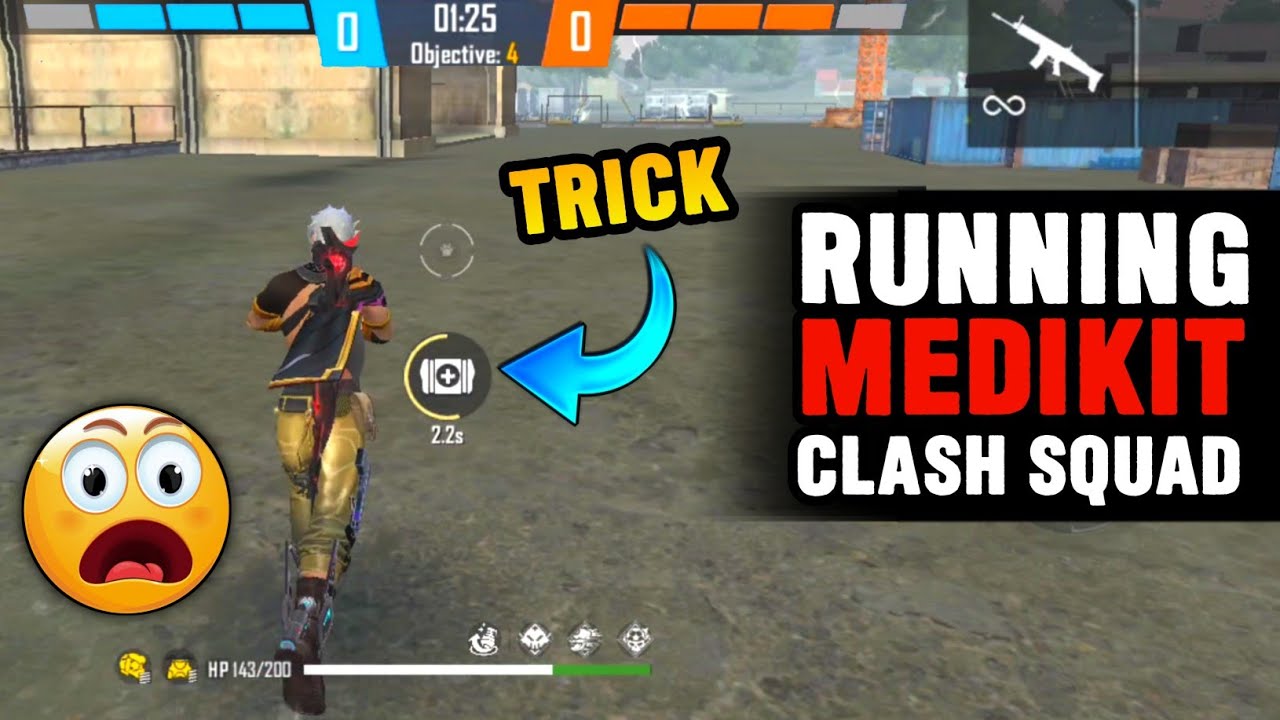 100% REAL - HOW TO USE RUNNING MEDKIT IN CLASH SQUAD - GARENA FREE FIRE