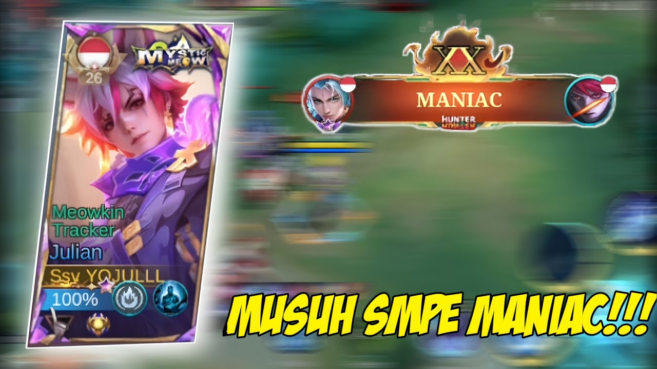 BUILD JULIAN MID DIBANTAY MUSUH SMPE DAPET MANIAC  💀 ~Mobile Legends