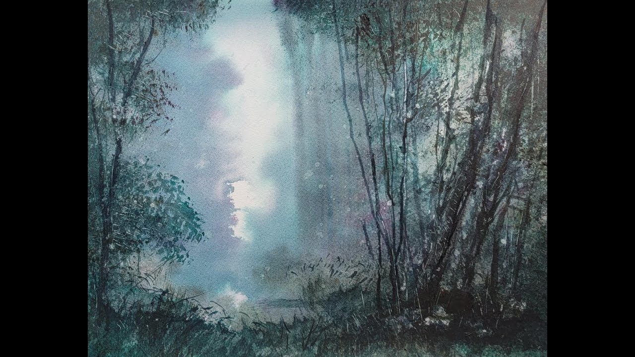 479) Exploring Watercolor Triads: Landscape Painting in Phthalo green, Quinacridone Rose, Raw Umber