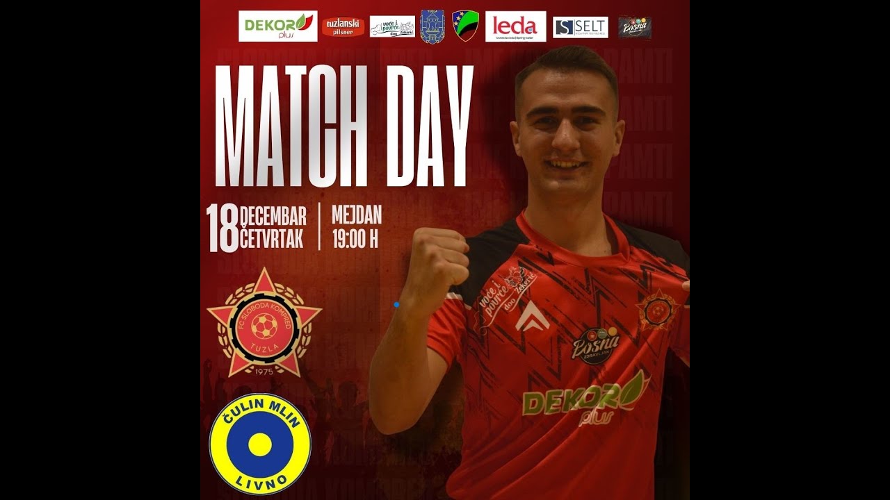 FC Sloboda Kompred - MNK Čulin Mlin  11.kolo    Prva futsal liga FBiH   18.12.2025  NFSBiH