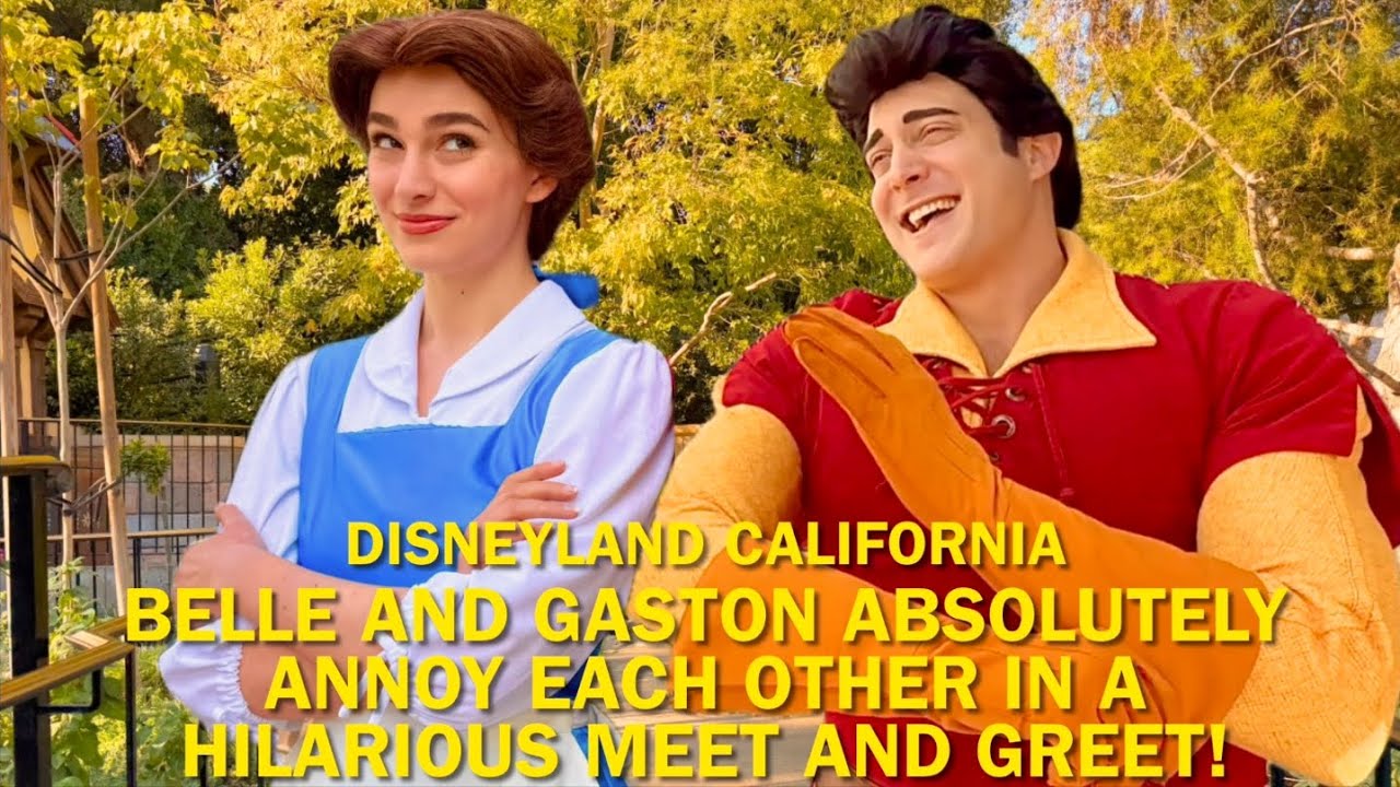 Belle and Gaston Absolutely ANNOY Each Other in a Hilarious Meet and Greet at Disneyland! #disney