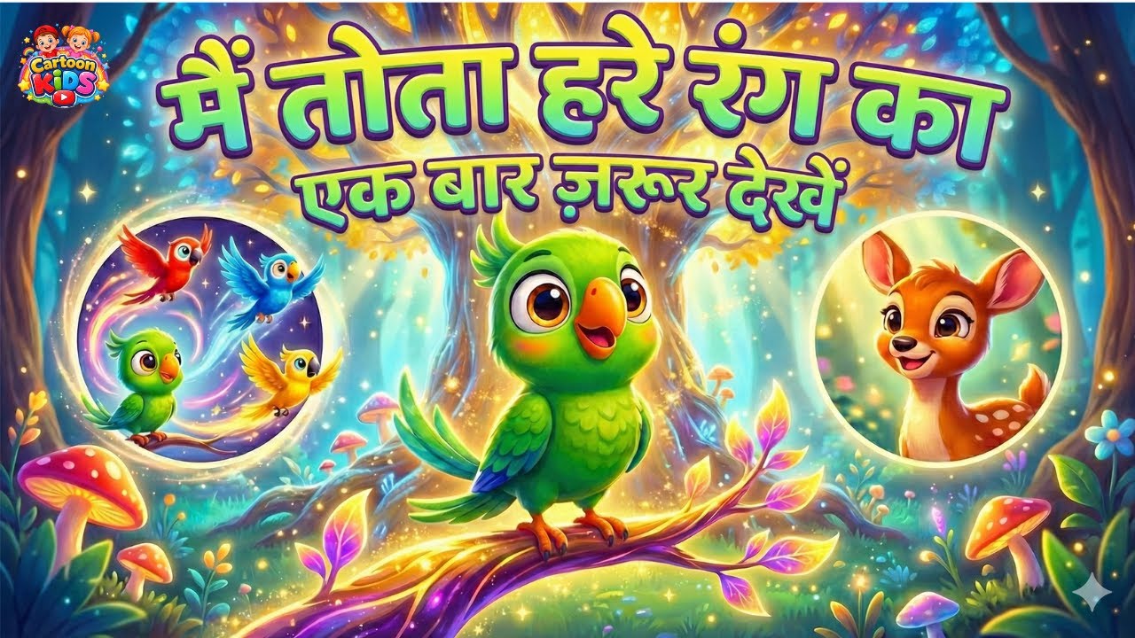 Rango Ka Jadui ToTa 🦜 | Color Changing Parrot Story | Kids Hindi Cartoon