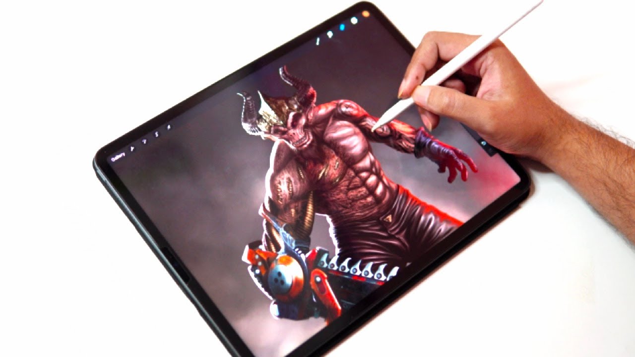 Game character concept art on procreate | character concept of Death saw  | Timelapse | Abhisketch