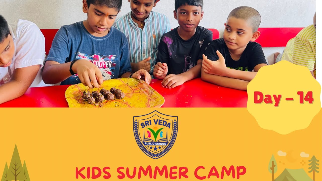 SRI VEDA summer camp Day -14 &ldquo; yummy chocolate ladoo&rdquo;making..🧆🍫