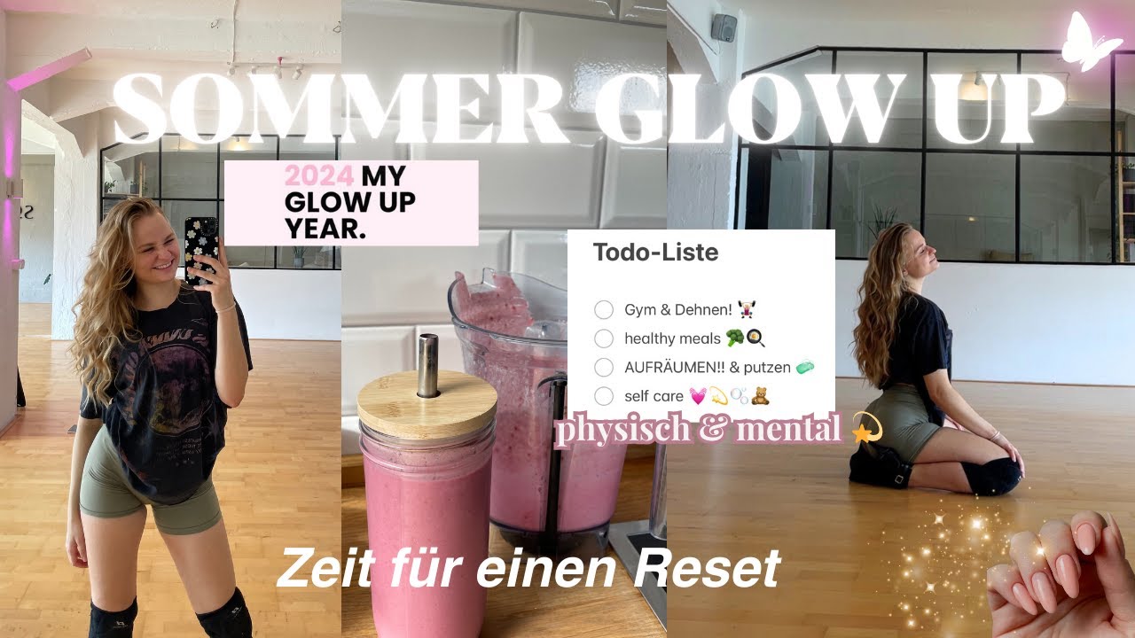 ✨SOMMER GLOW UP: gesunde Rezepte, Dehnroutine als Habit, Gua Sha Routine, Heatless Curls... 🧚🏻