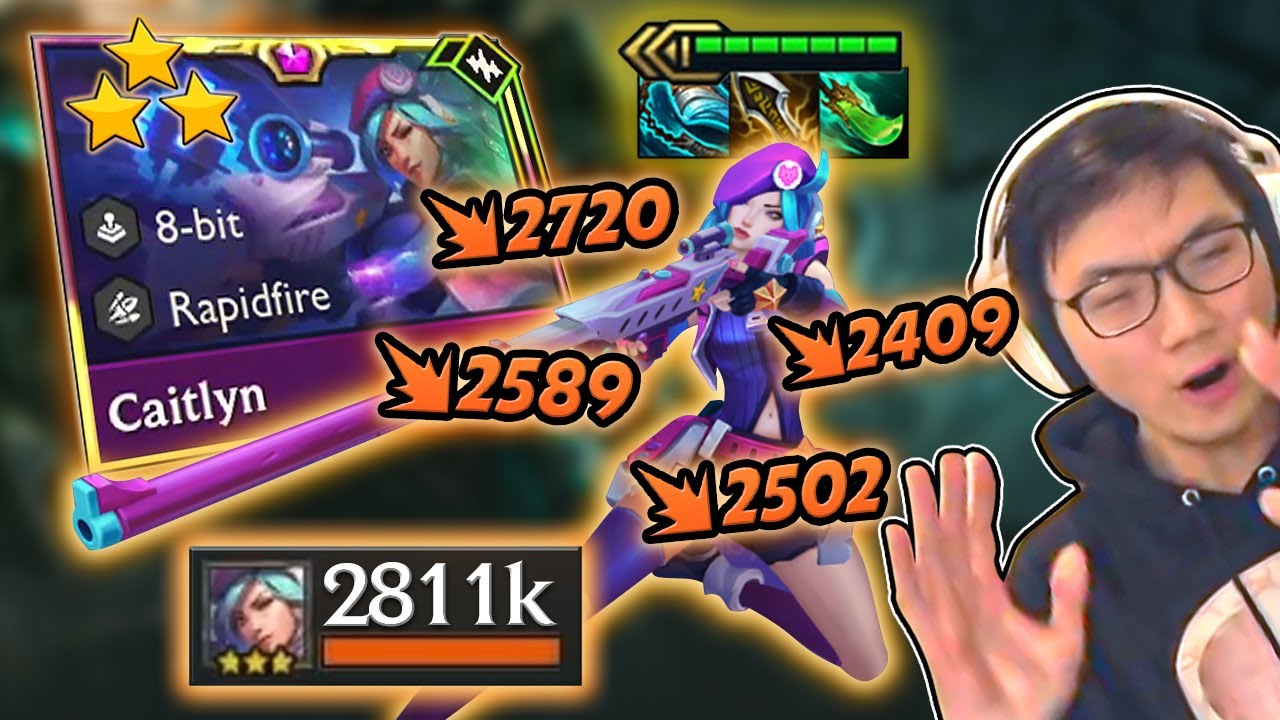 8 Bit Juiced Caitlyn 3 Snipes For 10,000K Damage Per Cast