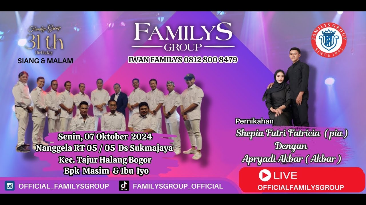 LiveStream FamilysGroup Edisi Nanggela Sukmajaya Tajurhalang Bogor Senin 7 Oktober 2024(SIANG)