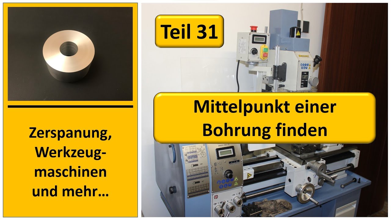 Mittelpunkt einer Bohrung finden