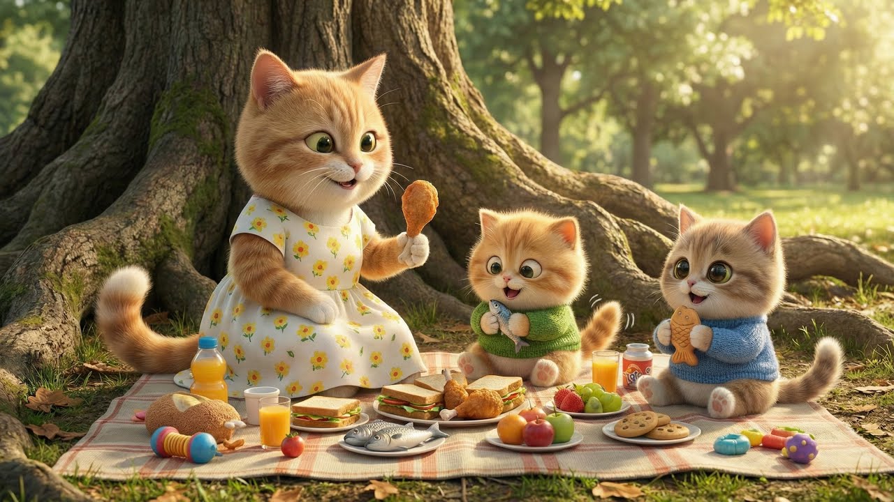 The Best Year-End Gift: A Fun Picnic for Cute Kitten