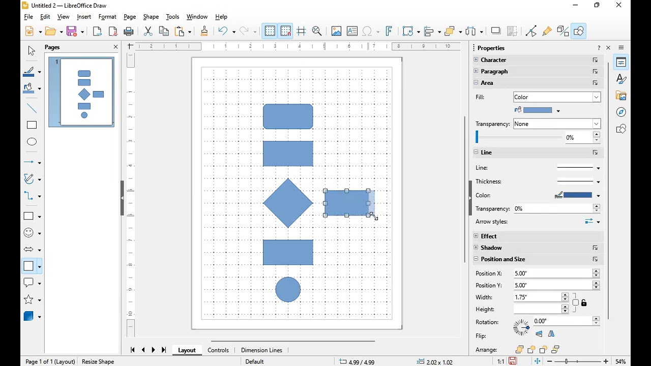 LibreOffice Draw: create flowchart, process flow diagrams #libreofficeddraw #flowchart #process