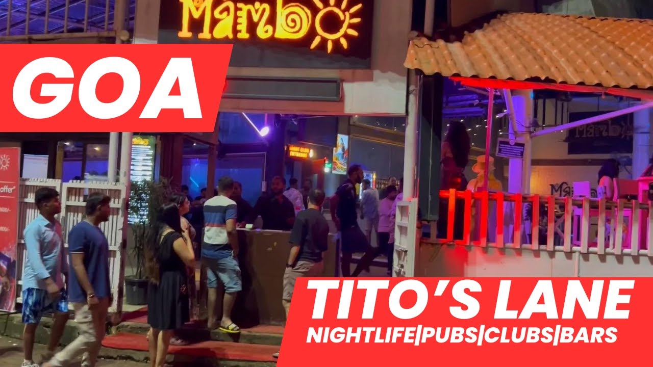 [4K] Goa's  most popular Nightlife Street |Tito;s Line| Baga Beach |Goa Nightlife |Club Tito's |Goa