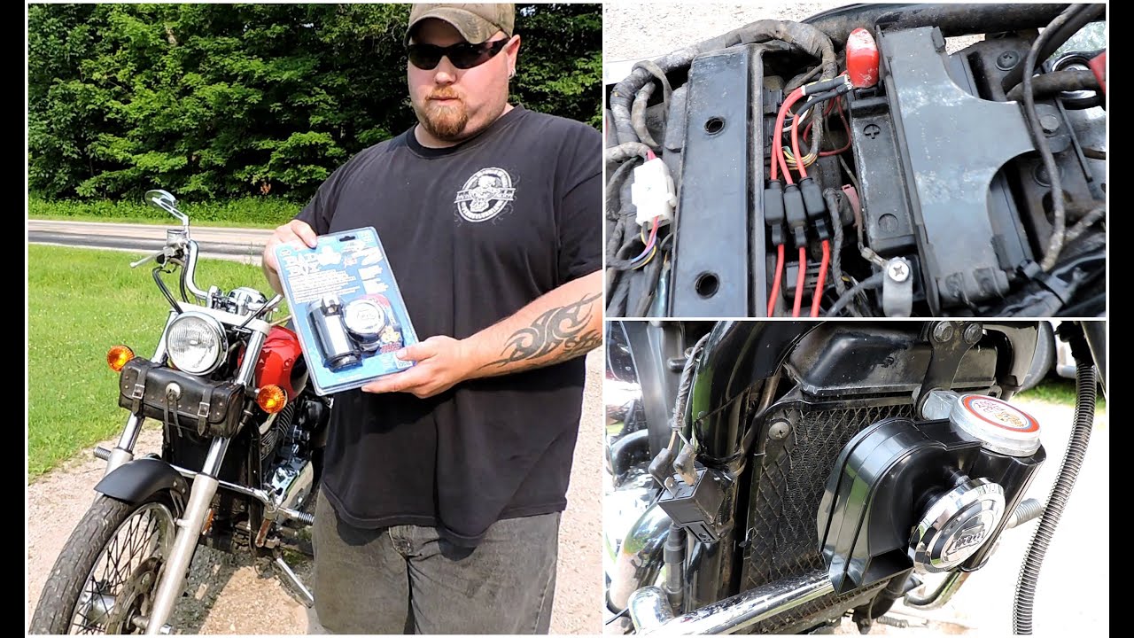 Installing a Wolo Bad Boy Air Horn on a Motorcycle