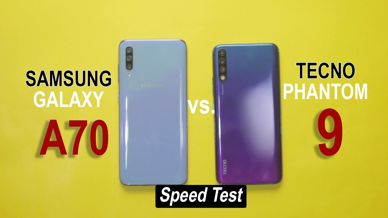 Samsung Galaxy A70 vs TECNO Phantom 9 - Speed Test!!