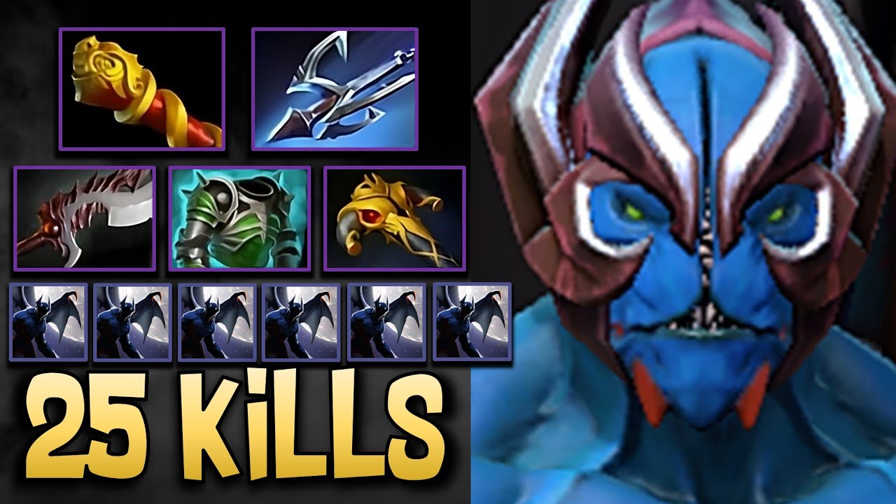 Nightstalker Dota 2 7.35 with Harpoon and 25 Kills - Dota Gameplay