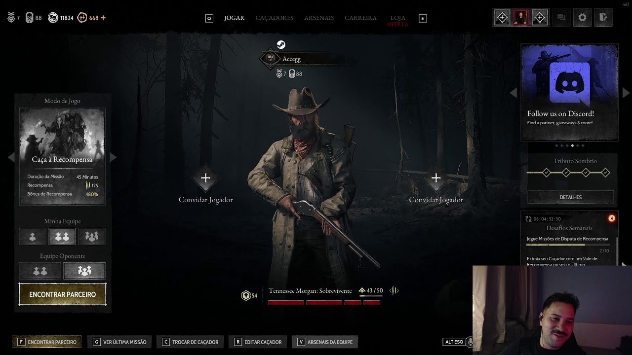 🟢AO VIVO GAMEPLAYS // HUNT: SHOWDOWN  MAIS TARDE !!